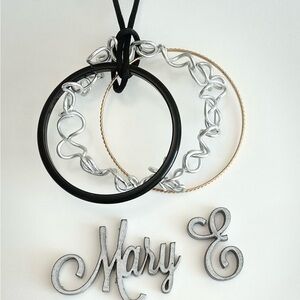 Silver and Black Pendant Necklace